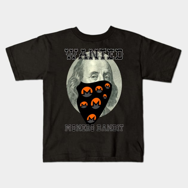 Monero Bandit Kids T-Shirt by CryptoTextile